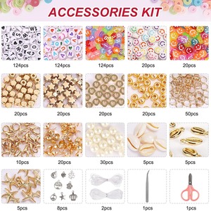 Kit de Joyería Exclusivo Transfronterizo DIY con Cuentas Circulares de <span class=keywords><strong>Arcilla</strong></span> <span class=keywords><strong>Polimérica</strong></span> Multicolor para Pulseras y Collares Infantiles -025 - Product Image 4