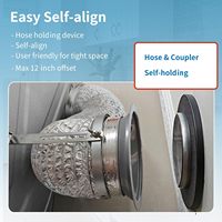 Raccord magnétique pour conduit de sécheuse, auto-connectant et auto-alignant, connecteur de ventilation de 4 pouces, support de tuyau à joint hermétique, centre 0-12 pouces