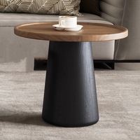 Table basse ronde en bois de noyer, design moderne, durable et écologique, meubles de salon
