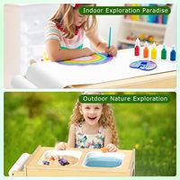Table sensorielle en bois de nouvelle conception, aire de jeux intérieure, étagère de rangement, table sensorielle, ensemble de table et de chaise en bois pour enfants