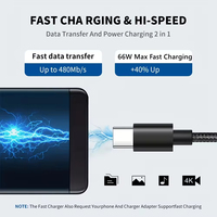 Cable de Carga Rápida Bst HC-USB de Nailon con Conector USB Tipo-C y Conductor de Cobre Estañado de 10W para Teléfono Móvil
