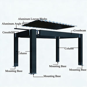 <span class=keywords><strong>Pergola</strong></span> en Aluminium Étanche à <span class=keywords><strong>Prix</strong></span> Usine avec Lames Orientables pour Jardin et Terrasse Extérieure - Product Image 5