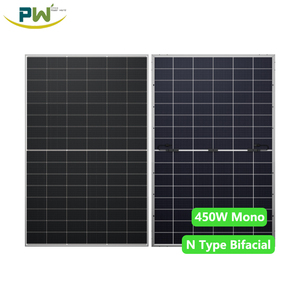 Venta de Módulos Fotovoltaicos Bifaciales Económicos de 450W 500W 550W 580W, Panel Solar Monocristalino de Doble Vidrio, BIPV/Tejas Solares para Techos - Product Image 1
