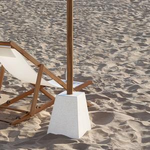 Heavy-Duty <strong>Weighted</strong> Patio <strong>Parasol</strong> <strong>Base</strong> - Marble/Granite/Concrete Stand - Product Image 2