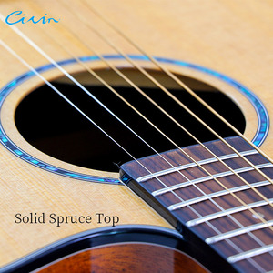 <span class=keywords><strong>Guitare</strong></span> <span class=keywords><strong>semi</strong></span>-<span class=keywords><strong>acoustique</strong></span> 6 cordes personnalisable 41'' avec table en épicéa massif, dos et éclisses en acajou, finition brillante et égaliseur intégré - Product Image 2