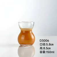 120/140/150/170ml tasse à café turque maison thé noir verre tasse à eau niche européenne thé de l'après-midi haute tasse en verre borosilicaté