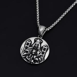 Joyería Retro de Acero Inoxidable para Hombre, Personalizada con Grabado, Incluye Collar Feminista con Zirconia, Accesorio Religioso - Product Image 3