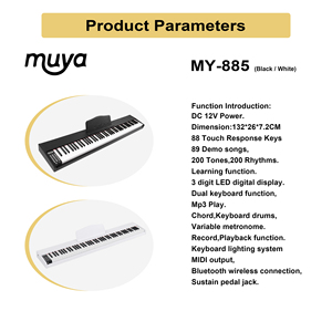 Xách tay 88 Phím Bằng Gỗ Kỹ Thuật Số Đàn Piano Cảm Ứng Nhạy Cảm Điện Tử Organ Với <span class=keywords><strong>Midi</strong></span> Bàn Phím Điện Cụ - Product Image 4