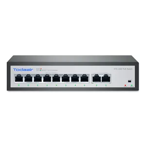 120W ad alta potenza 250 metri a lunga distanza non gestito 8 porte 100Mbps 2*1000mbp uplink switch di rete poe per telecamera cctv