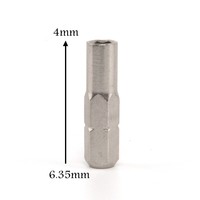 Sistem Adaptor Bit 6.35mm, Soket Hex Shank 4mm, Adaptor Obeng Elektrik, Adaptor Microbit 4mm, CRV DIY OEM