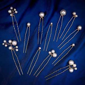 Set di forcine per capelli da sposa NYY MAY di alta qualità, fatte a mano in lega, 9,2 cm, per abiti da sposa, acconciature alla moda e servizi fotografici. - Product Image 4