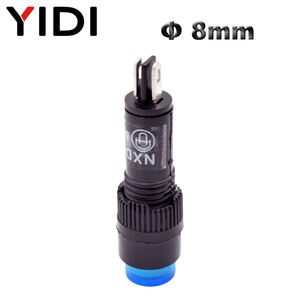 YIDI Indicador de plástico de 8mm lámpara Led señal redonda rojo verde azul blanco amarillo Pines de soldadura función luces de advertencia 3V 6V 12V 220V - Product Image 5