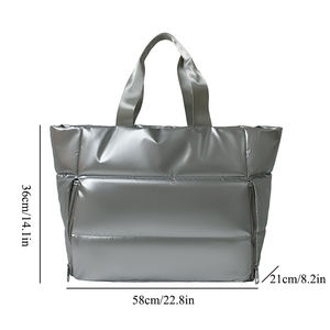 Bolsa <span class=keywords><strong>de</strong></span> gimnasio para mujer, gran capacidad, separación en seco y húmedo, bolsa <span class=keywords><strong>de</strong></span> lona <span class=keywords><strong>de</strong></span> hombro <span class=keywords><strong>de</strong></span> algodón <span class=keywords><strong>de</strong></span> nailon, <span class=keywords><strong>billete</strong></span> <span class=keywords><strong>de</strong></span> mano para Yoga, estilo <span class=keywords><strong>de</strong></span> moda al aire libre - Product Image 2