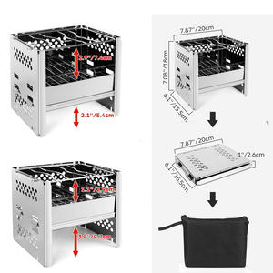 Stainless Steel Folding Firewood Stove <b>Camping</b> Barbecue Stove Outdoor Portable BBQ Barbecue Rack <b>Grill</b> - Product Image 3