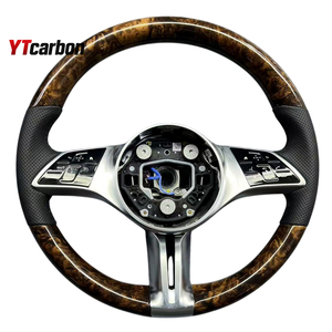 YTcarbon para Sprinter ESprinter <span class=keywords><strong>Evito</strong></span> 2024 + piezas de automóvil accesorios de Interior de coche volante de cuero negro brillante personalizado - Product Image 3