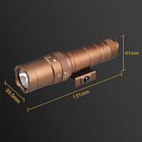 Lampe torche LED tactique 1200 lumens avec interrupteur à pression à distance laser combiné et batteries en aluminium rechargeables