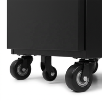 Armoire de rangement mobile design à 3 tiroirs avec serrure à clé, roulettes silencieuses, armoire de rangement en métal pour les bureaux et les écoles
