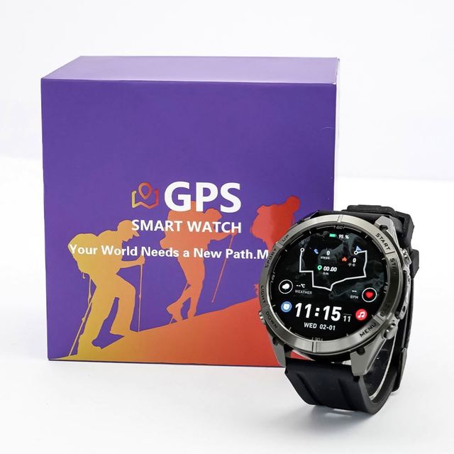 hot PathFinder GPS Smartwatch Local Map 1.43inch Amoled 5ATM Waterproof Barometer Altitude Outdoor Sports Smart Watch