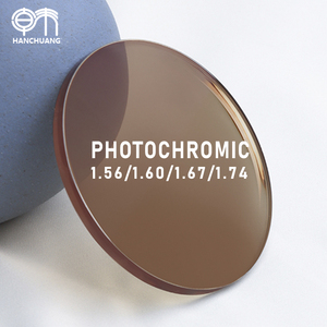 Lunettes photochromiques 1.56 photo gris simple vision bleu coupe protection UV résine extérieur changement de couleur verres de lunettes - Product Image 2