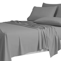 100% bambou biologique 4PC ensemble tissé Queen Size draps de lit avec poche profonde refroidissement et respirant bambou organique de l'ensemble