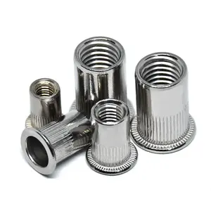 Tuerca de remache de cabeza plana Insertar Tuerca ciega Remache de aluminio Tuerca de remache de acero al carbono - Product Image 3