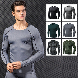 Camicia da allenamento Fitness a compressione da uomo OEM/ODM <span class=keywords><strong>maglietta</strong></span> <span class=keywords><strong>attillata</strong></span> da palestra sportiva con Bodybuilding a maniche lunghe <span class=keywords><strong>maglietta</strong></span> <span class=keywords><strong>nera</strong></span> da ginnastica <span class=keywords><strong>attillata</strong></span> - Product Image 2