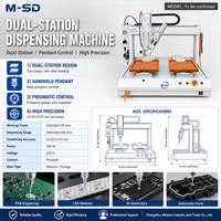 Robot de distribution de cartouches de seringues pneumatiques à double station, contrôlé par PLC, motorisé, haute précision, pour alimentation de cartes SMT PCB