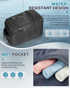 Sac à dos de voyage approuvé pour <span class=keywords><strong>le</strong></span> transport en avion sous <span class=keywords><strong>le</strong></span> siège/en cabine, sac de <span class=keywords><strong>week</strong></span>-<span class=keywords><strong>end</strong></span>, compatible avec les ordinateurs portables de 15,6 pouces, en polyester imperméable, léger, 40x30x20cm - Product Image 4