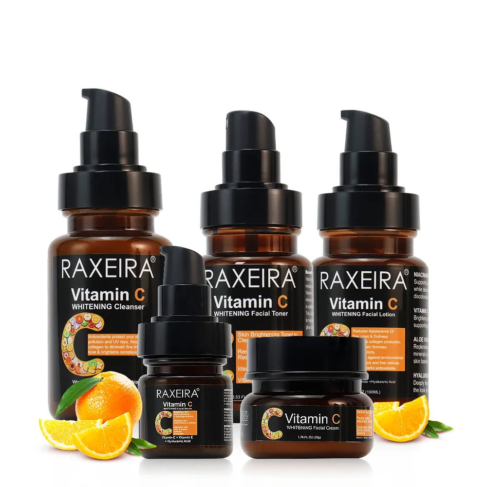 Offre Spéciale Marque privée Soins du visage 100% Organique Vc Blanchiment du visage Ensemble de soins de la peau Produit coréen à la vitamine C Ensemble de soins de la peau (nouveau)