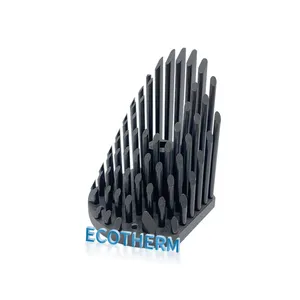 Ecotherm工厂最新的圆形涂层无源散热器，用于发光二极管的针鳍式冷锻圆柱形散热器