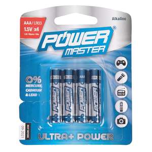 Powermaster AAA Super Batería Alcalina LR03 4pk 4pk - Product Image 2