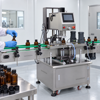 Schroefdopmachine, flesdop-aandraaimachine voor plastic flessen, glazen flessen, PET, HDPE, PP, potten, containers, verpakkingslijn