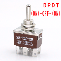 Interrupteur à bascule DPST DPDT 16A 250VAC 4 broches 6 broches On-off/on-on/on-off-on 3 positions 6 broches Interrupteur momentané DPDT Bakélite Instruments