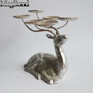 Resistente in ghisa cervo animale in metallo portacandele per natale e pasqua Tealight e pilastro candela per decorazioni per la casa - Product Image 4