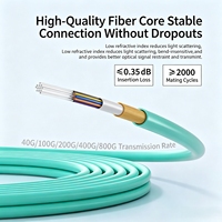 Câble de brassage MPO APC vers 2xMPO APC 8F vers 4F+4F, cordon de brassage fibre optique multimode OM3 pour centre de données 40G/100G