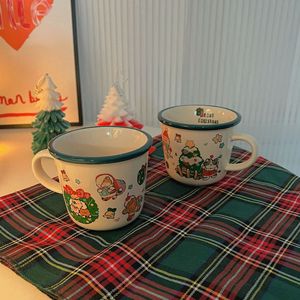 Fatto in casa carino gatto di <span class=keywords><strong>natale</strong></span> crema di ceramica tazza di ceramica gialla regalo tazza colazione tazza di caffè - Product Image 1