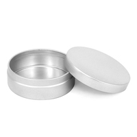 Barattoli Rotondi in Alluminio Nero da 100g all'Ingrosso, Contenitori Metallici per Cosmetici, Scatole Vuote Durevoli per Prodotti di Bellezza