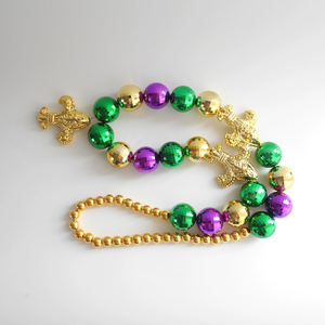 Haute Qualité Fleur-de-luce Or Violet Vert Perles Collier Personnalisé Mardi Gras Nouvelle-<span class=keywords><strong>Orléans</strong></span> Perles Collier - Product Image 3