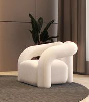 Moderne Cremefarbene Minimalistische Design Halbrunde Kreisförmige Wolken-Sofagarnituren Gebogene Indoor-Couch