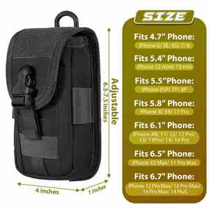 Sac banane tactique Molle EDC en nylon imperméable pour activités de plein air, randonnée et chasse, avec patch drapeau américain – Offre Spéciale - Product Image 3