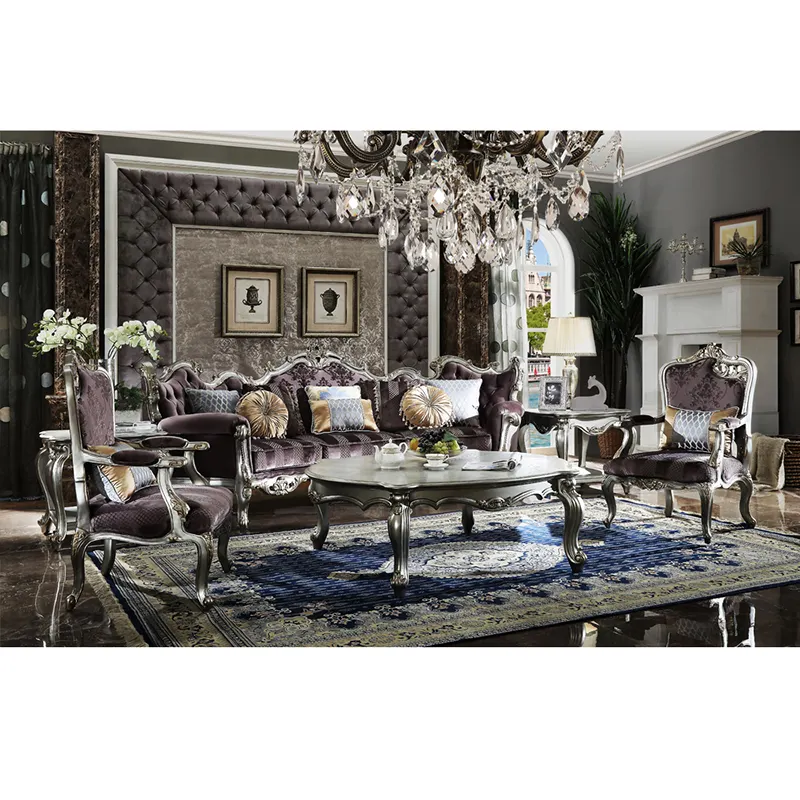 2021 nuovo design di lusso classico divano set mobili soggiorno di divano set