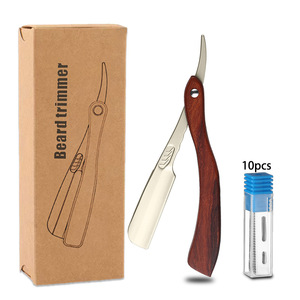 <span class=keywords><strong>Rasoir</strong></span> droit professionnel pour barbier, 10 lames remplaçables, manche en bois, <span class=keywords><strong>rasoir</strong></span> pliant, <span class=keywords><strong>rasoir</strong></span> à barbe, vente en gros OEM - Product Image 2