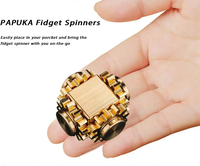 Cube anti-stress en laiton pur, Spinner à engrenages articulés, Jouet anti-stress, Spinner manuel en métal, DIY EDC, Concentration, Méditation, Élimination des mauvaises habitudes, TDAH