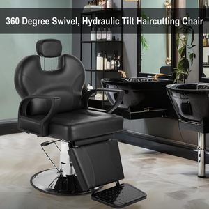 Custom High Quality All Black Belmont Antique <strong>Barber</strong> <strong>Chair</strong> Matte Black <strong>square</strong> with Headrest at Price in French Black Friday - Product Image 4