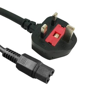 Power Cord UK 2 <strong>Wire</strong> Type G Plug IEC C7 Connector Mains Power Cable Copper Clad Aluminum Figure 8 UK Power Cord - Product Image 4
