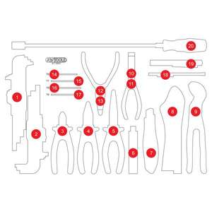 KS TOOLS-811,0045-97 Inserto de espuma vacío para 811,0045-EAN 4042146860427 TALLERES DE ROTACIÓN BANDEJAS VACÍAS - Product Image 1
