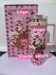 Fragola disegni 40 Oz tazza per auto qualsiasi cartone animato simpatico modello vinny acciaio inossidabile isolato 40 oz bicchiere di natale - Product Image 5