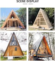 Villa préfabriquée moderne en acier léger de forme triangulaire à 2 chambres, sur mesure, pour maisons modulaires de luxe, design de dôme de glamping