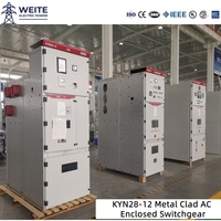 KYN28 12kV Metal Clad Drawout Switchgear VCB Feeder Panel IP40 Baja Galvanis Dalam Ruangan Industri CE IEC62271