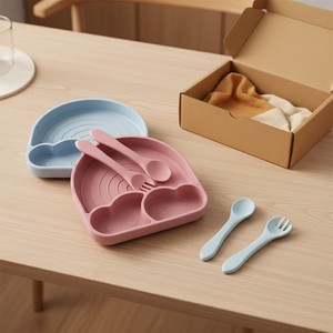 Plato de Silicona de Grado Alimenticio para Bebés, con Diseño Dividido, Libre de BPA, Apto para Microondas, Antideslizante, para Niños Pequeños - Product Image 1